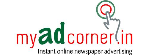 MyAdCorner: Book your Classifeds & Display advertisements across leading newspapers instantly on low rates